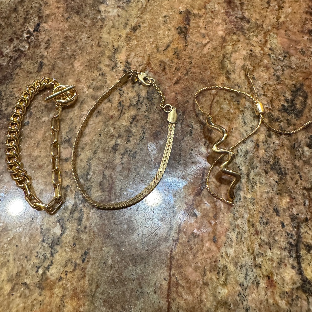 Madewell Gold Bracelet Trio
